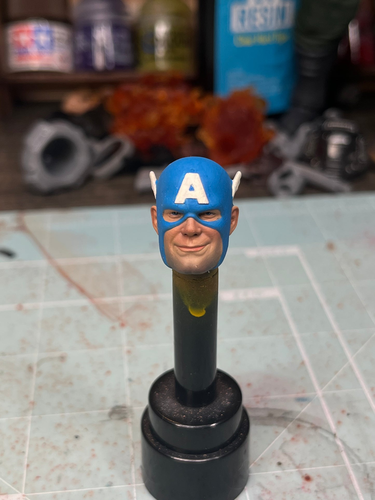 Captain America ( smiling Mafex)headsculpt