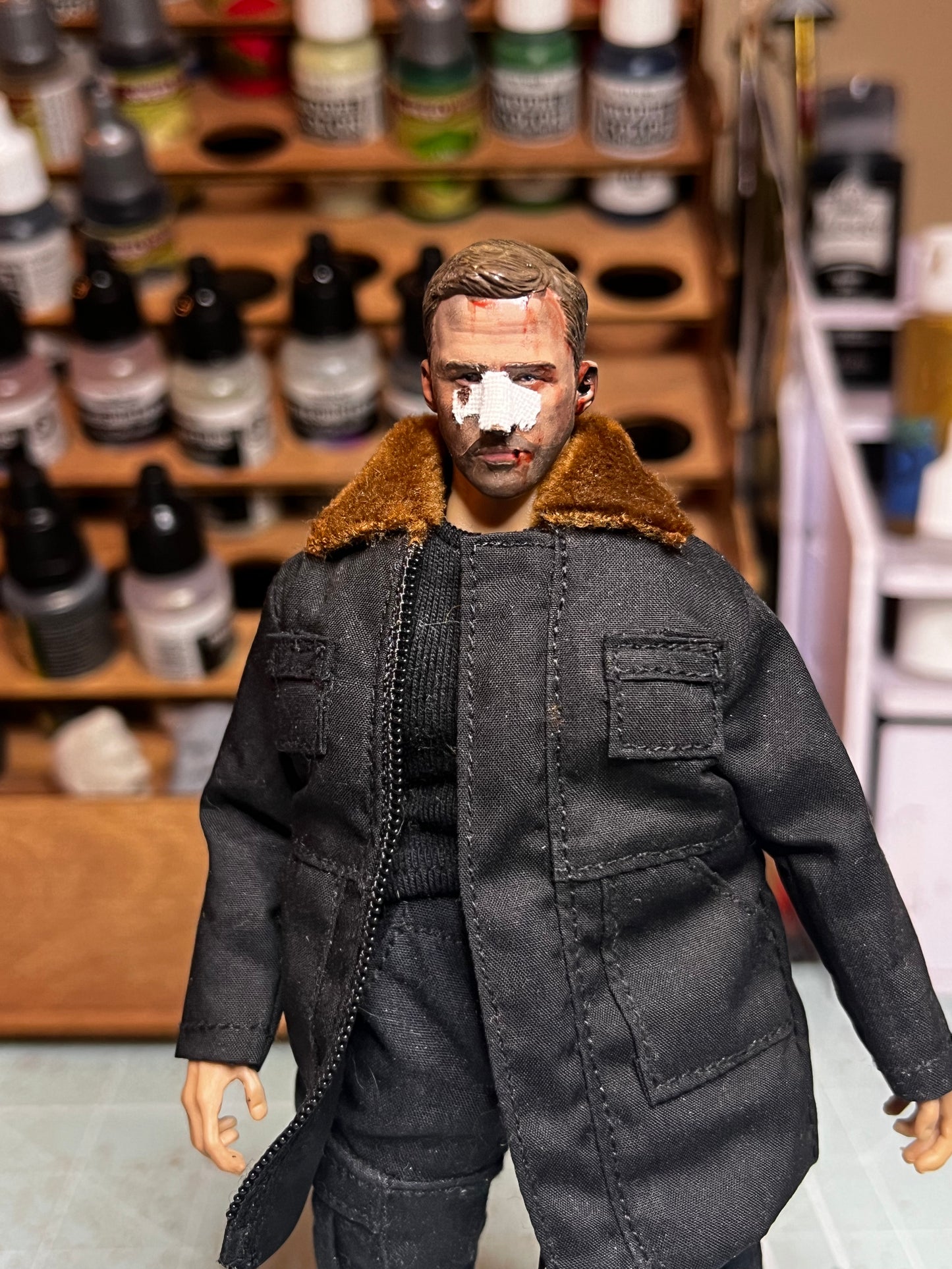 Agent K Painted Head Sculpt